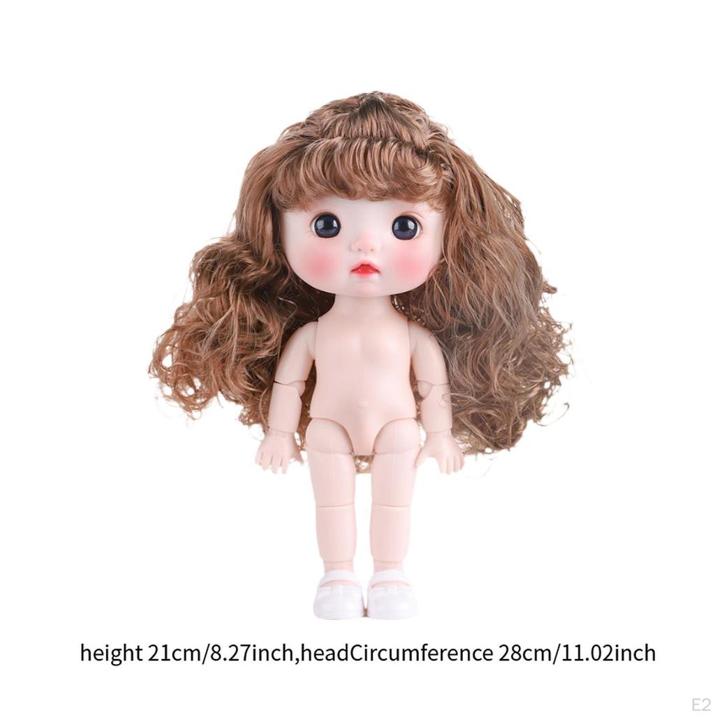 21cm BJD Doll with Footwear Interactive Design Movable Joints Educational Toy for Girls Gift Holiday