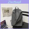 Simple Solid Color Large Capacity Student Leisure Backpack For Daily Use