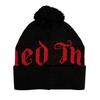 The Damned Unisex Adult Red Logo Bobble Beanie