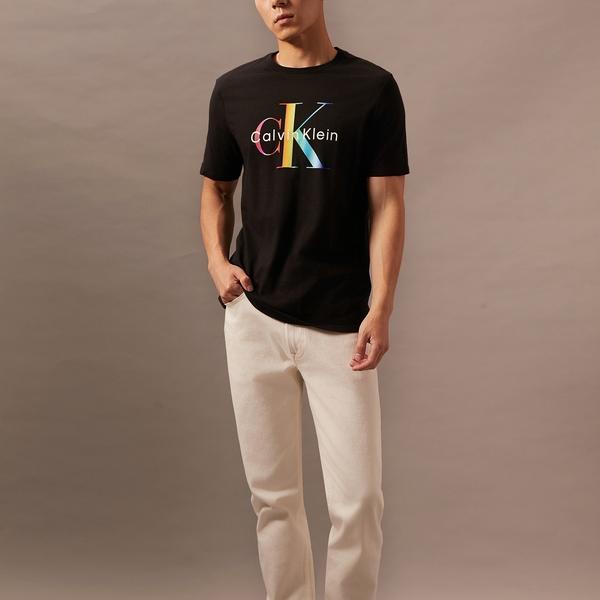 CALVIN KLEIN Rainbow Series T Shirt Men's Space Black 40BM828-BAE