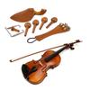 Chinrest Endpin Tailpiece Tuning Pegs Ebony Chin Rest for 4/4 Violin Replacement