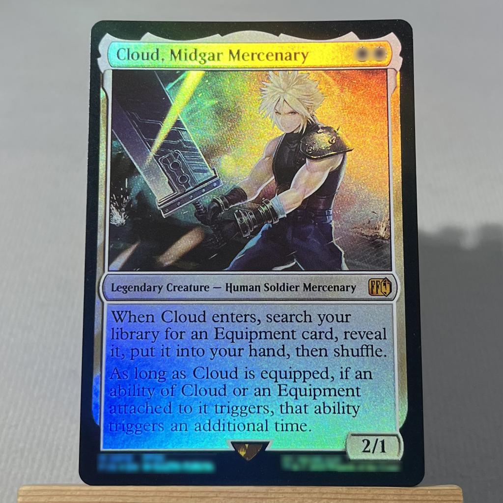 FIN FIC FOIL4-001 Karta proxy TCG magiczne karty Chmura, Najemnik z Midgaru Przywołaj Bahamuta Vivi Ornitier Błyskawica, Armia Jednego zbierz