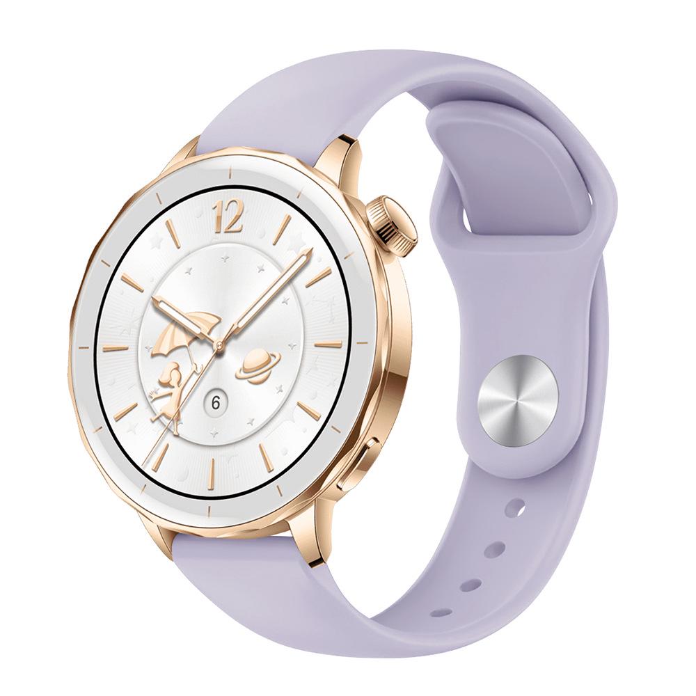 

Monochrome Silicone Watch Strap for Huawei GT4/GT5 & OPPO Watch X2 Mini with Buckle 20mm
