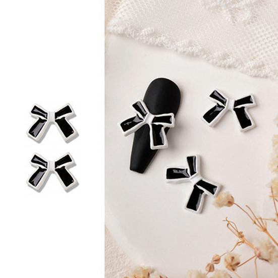 10Pcs Nail Bowknot Decors Anti-drop Non-Fading Art Camellia DIY French Style