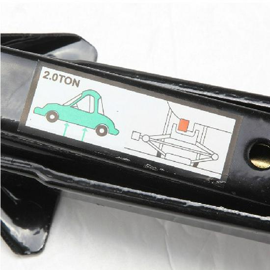 Cric Auto 2.0T cu Manivelă Foarfecă, Utilizare de Urgență în Aer Liber, Negru