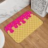 STRAWBERRY Ice Cream Waffle Cone Doormat Antiwear Carpet Rug Kitchen Entrance Home Floor Mat for Balcony Footpad Mats