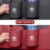 VTHD8 For Toyota Car Door Water Cup Holder Back Seat Drink Rack Leather Storage Box Corolla Yaris Prius CHR Aygo Camry Auris Avensis