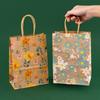 StoBag, Spring Floral Kraft Paper Gift Bags, for Birthday, Party Supplies, Eco-Friendly Paper, Children's  Package, 12/30pcs