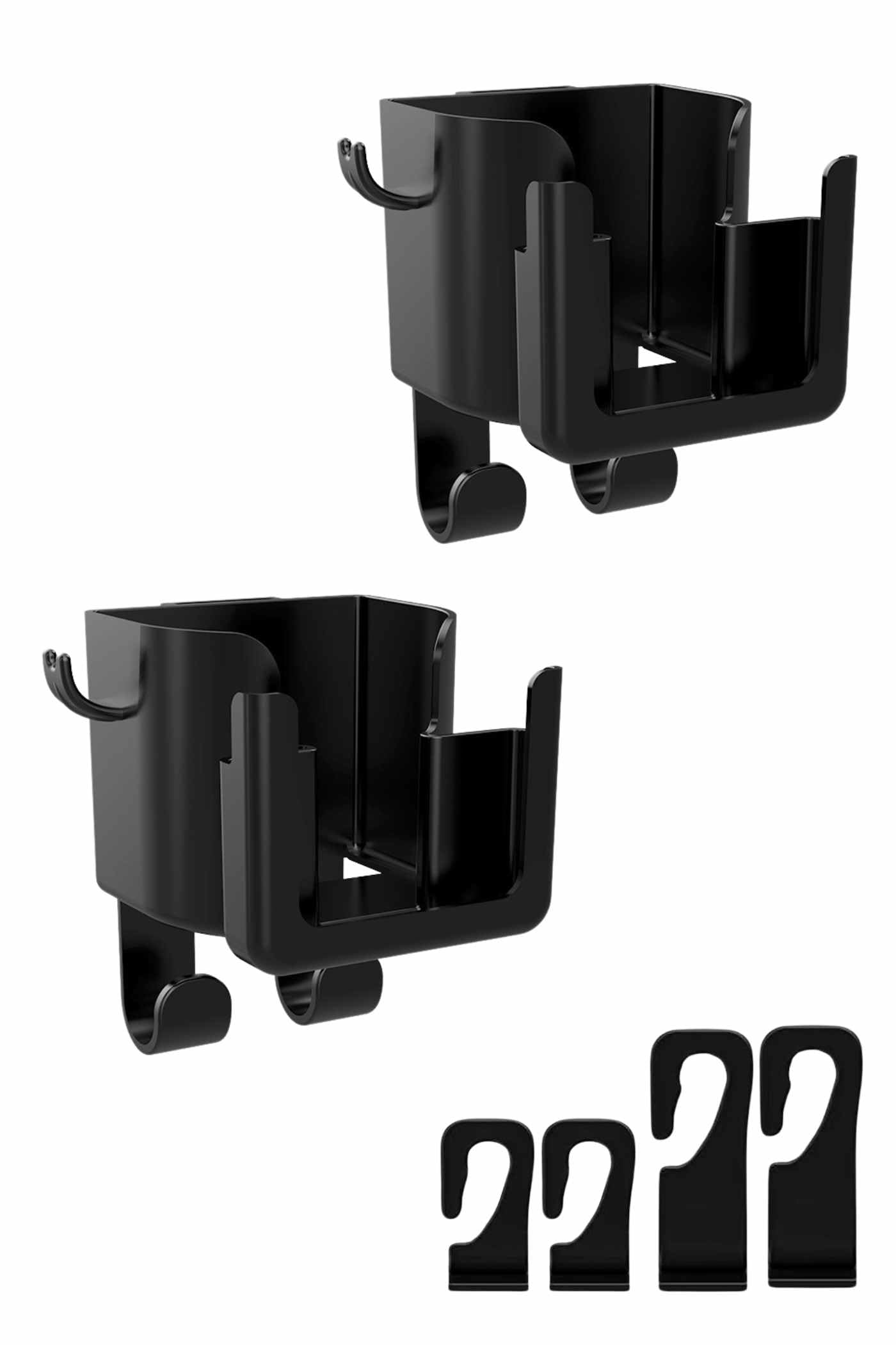 

FrontierStyle Drink Set of 2 Hang on for Back Charge Your Smartphone While in the Black Holder, [Simply Headrest] Seats, It s Car, Hook, чёрный