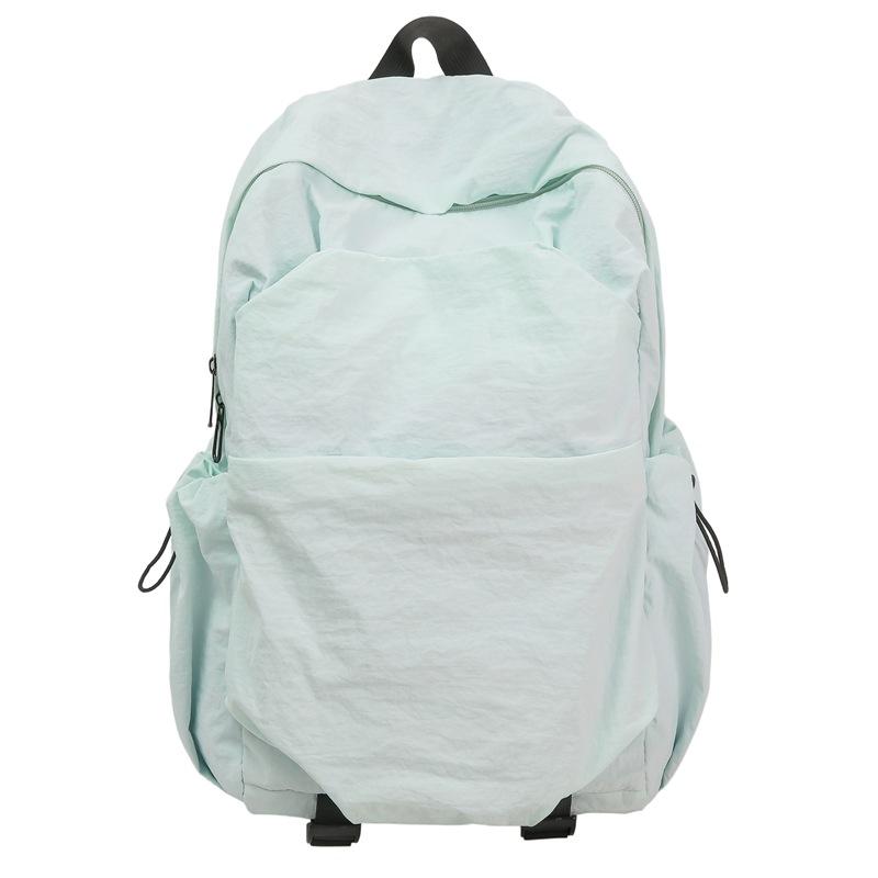 Student Solid Color Schoolbag Large Capacity Backpack