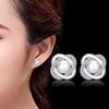 Qiaolanxuan Silver Needle Zircon Pearl Earrings Fashion Women's Jewelry