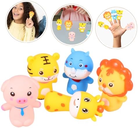 5-Piece Animal Finger Puppets Set, High-Quality Interactive Hand Puppets for Creative Play, Early Education, Motor Skills & Social Interaction