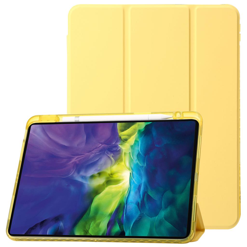For iPad Pro 13 (2024) Tablet Case TPU+Acrylic+PU Drop Protection Cover with Tri-Fold Stand