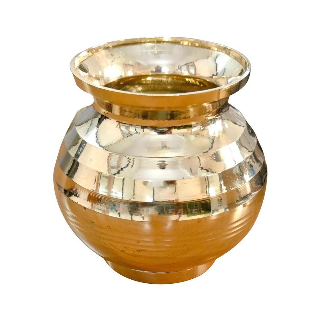300ML Brass Shubh Lota for Puja | BPA-Free, Non-Toxic & Rust-Resistant, Ayurvedic Benefits Peetal Lota for Puja & Daily Use