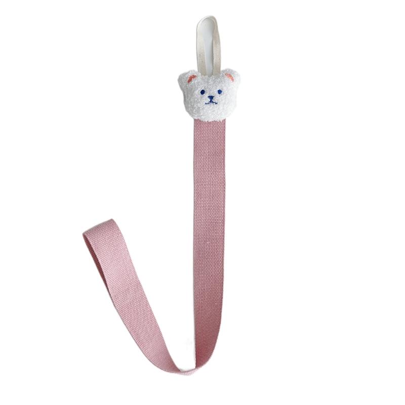 

Cute Bear Hair Clip Storage Belt Hairpin Organize WovenBelt Strap Hair Bows Display Hanger Hairpin Holder for Travel розовый