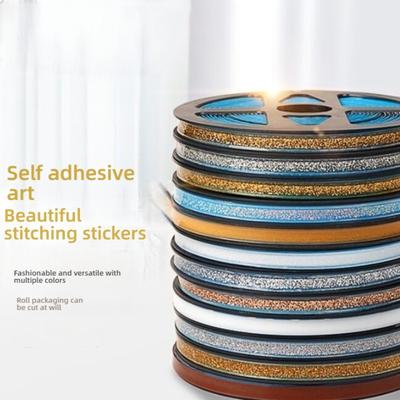 6 Meter selbstklebendes Fugenband für Keramikfliesen, Küche, Badezimmer, wasserdicht, schönes Nahtband, Wandboden, Fugenlinie, dekorativer Streifen