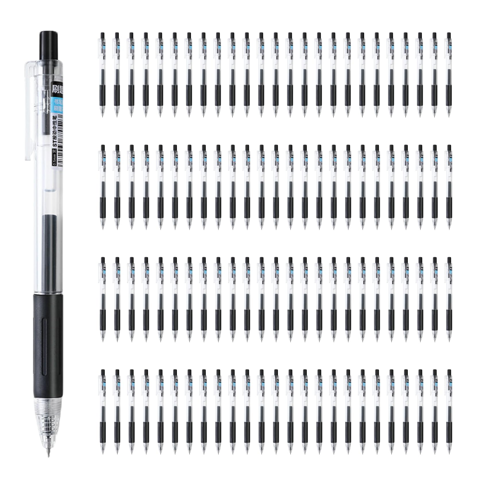 

Gel Ink Ballpoint Quick Knock Large For Business Use [Studio Plus] Pen, 0.5mm, Drying, Type, Black, Quantity, (100 Pens) чёрный