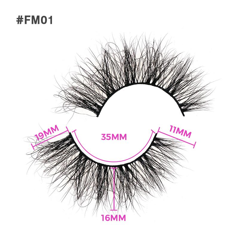 3D Faux Mink Lashes Wholesale Biodegradable  Plant Fiber Lashes clear Band in Paper Box Without Any logo Biodegradable Lash Tray&Natural&Mix