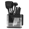 17-Piece Non-Stick Silicone Kitchenware Set: Knives, Pan, Spatula, Spoon & Storage Rack