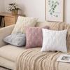 Plush Embroidered Cushion Cover 50x50cm/60x60 Faux Fur Soft Square Case Nordic Sofa Throw Pillow Cover Bedroom Home