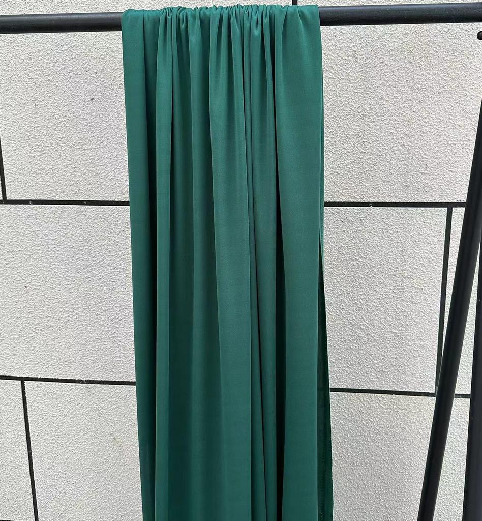 Green Stretch Milk Silk Fabric for Wedding and Hotel Drapes