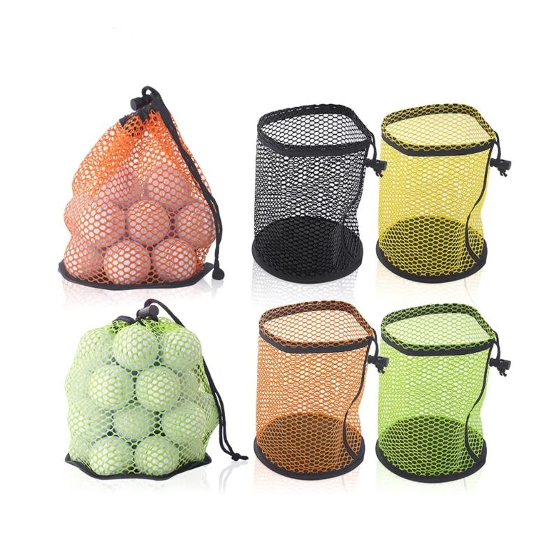 Pack of 4pcs Large Golf Ball Mesh Bags Can Hold 50 Balls Each Polyester Storage Organiser for Sports Gear