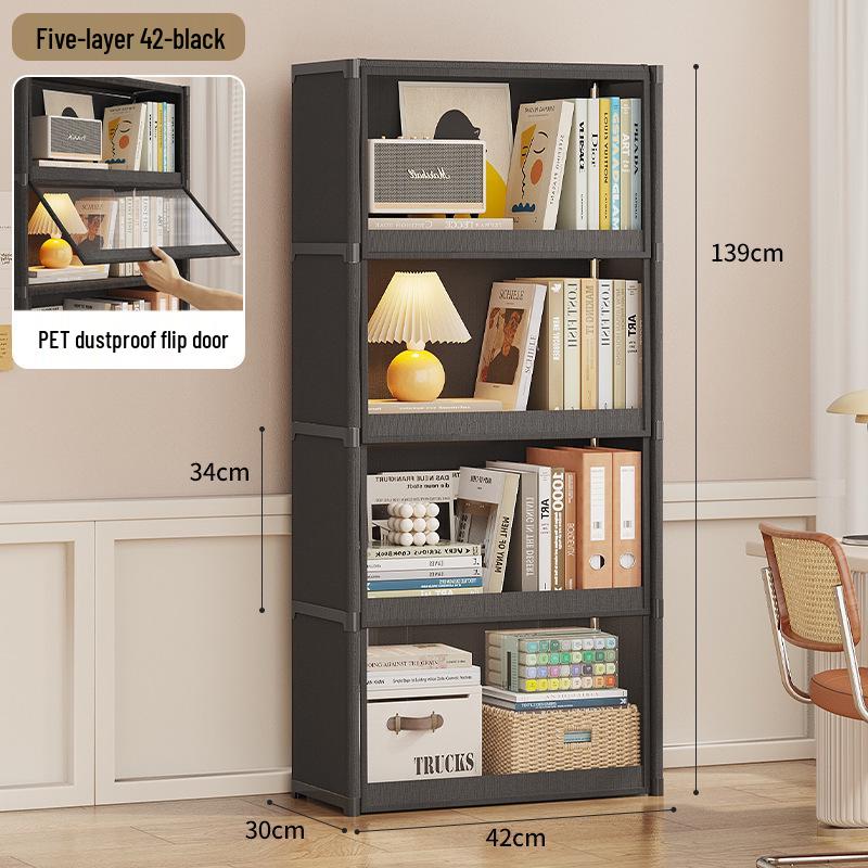 Children's Large Capacity Transparent Floor-standing Bookshelf & Storage Cabinet