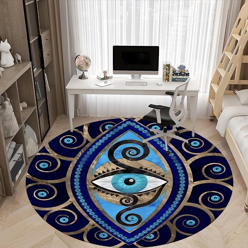 1 Stück EYE ART Stuhl Teppich für Büro, Innenbereich Rutschfest Waschbar Teppich, Weiche Bequeme Matte Für Büroraum yy250930072