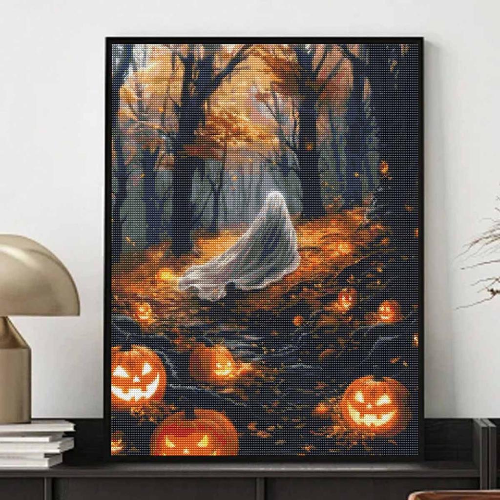DIY Diamond Painting Canvas Autumn Forest Pumpkin Design 5D Full Drill Art Creative Leisure Craft Home Decor For Wall Art Gift