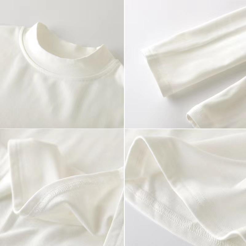 Long Sleeve Female Cold Basic Warm Shirt Spring and Autumn Outer Wear Big Size Bottom Shirt T-shirt Modal Lapel Hundreds of Inner Tops