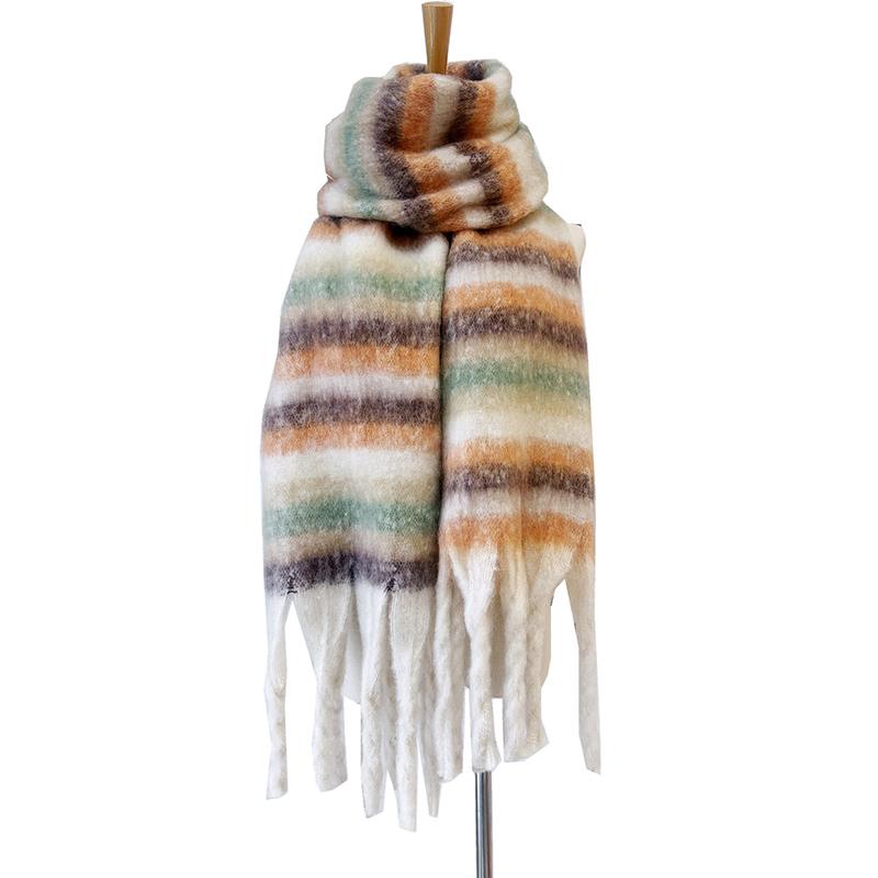 New Imitation Cashmere Women Winter Scarf Ladies Striped Tassel Scarve Pashmina Mujer Foulard Bufanda Echarpe Chales Wrap Shawl