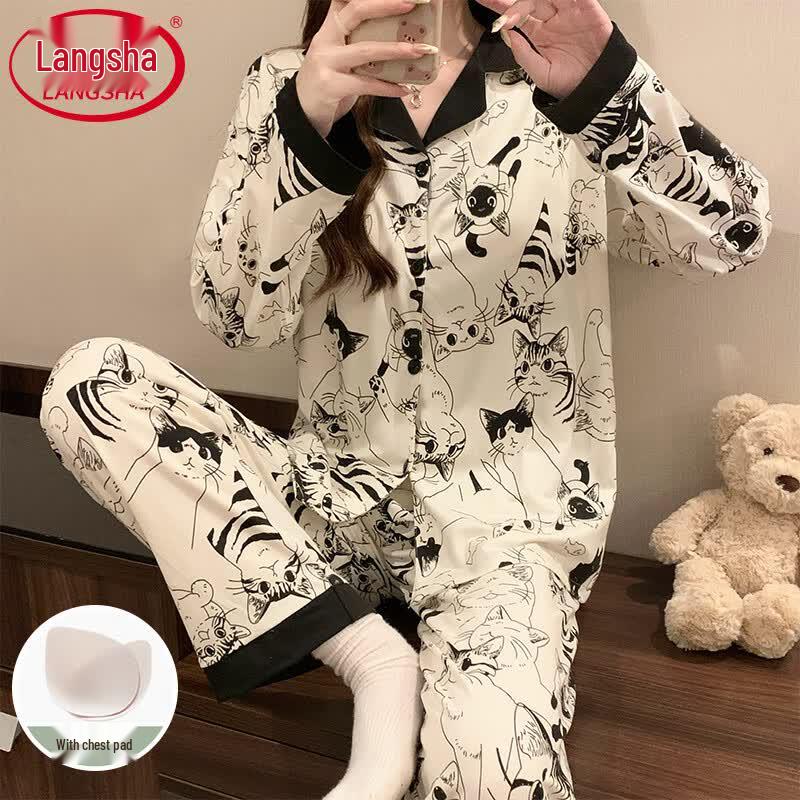 Women s Padded V-Neck Loungewear Set M