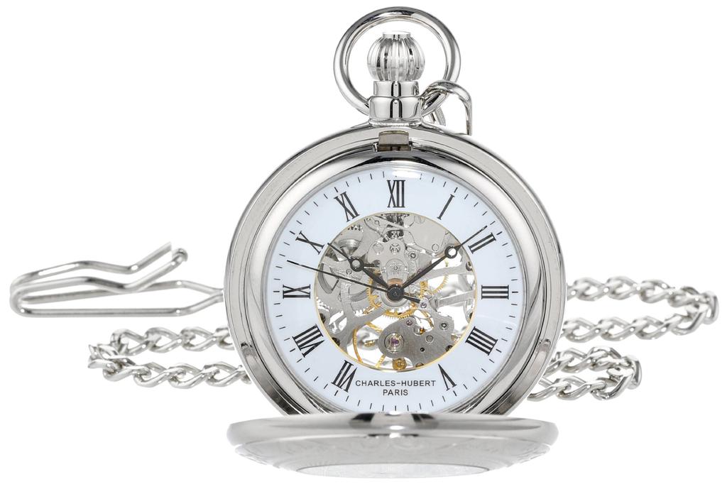 Charles Hubert, Paris Men's Mechanical Pocket Watch, Hand-Wound, 3527-W