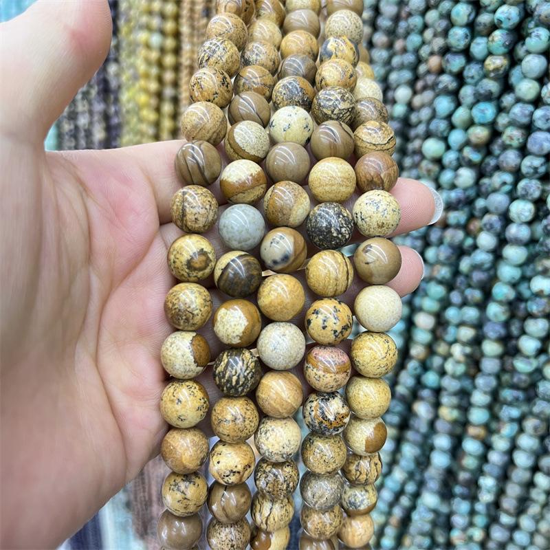 Picture Stone Loose Beads for DIY Jewelry and Accessories