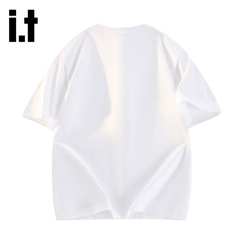 izzue Unisex Pure Cotton Letter Print Short Sleeve T-Shirt