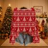 Women's Christmas Print Lightweight Knit Sweater Casual Long Sleeve Pullover Top
