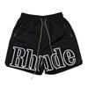 American Streetwear RHUDE Letter Knit Shorts Loose Fit Casual Hip Hop Style