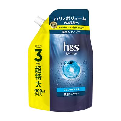 For Men Shampoo Refill Large Capacity 900mL Volume Up for Men H&s H&s