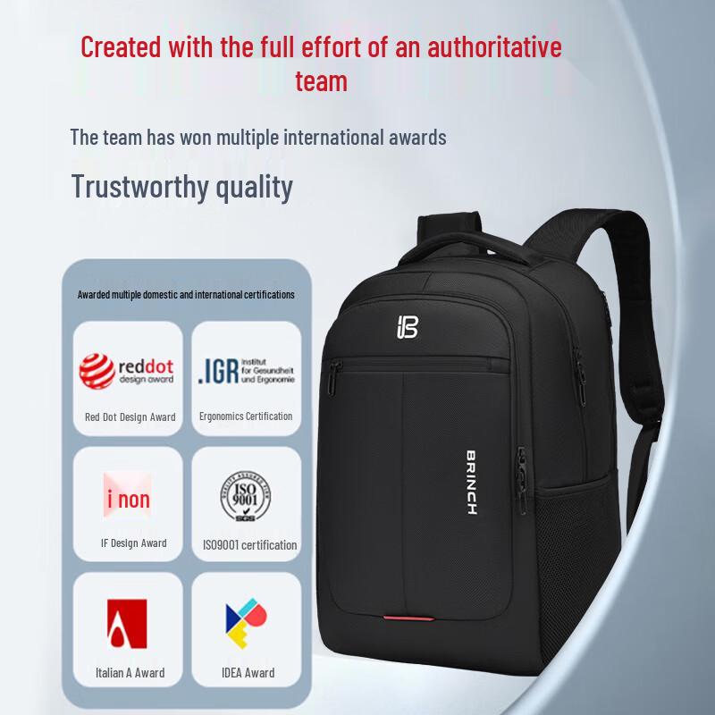 BRINCH Men's Business Anti-Shock Laptop Backpack