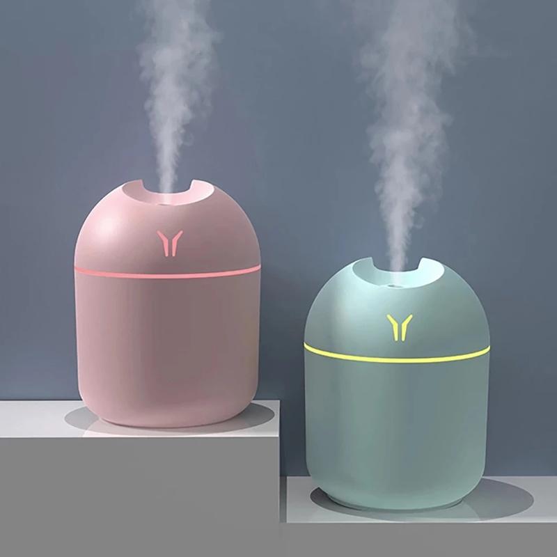 250ML Mini Air Humidifier USB Aroma Essential Oil Diffuser For Home Car Ultrasonic Mist Maker Humidifier with LED Night Lamp