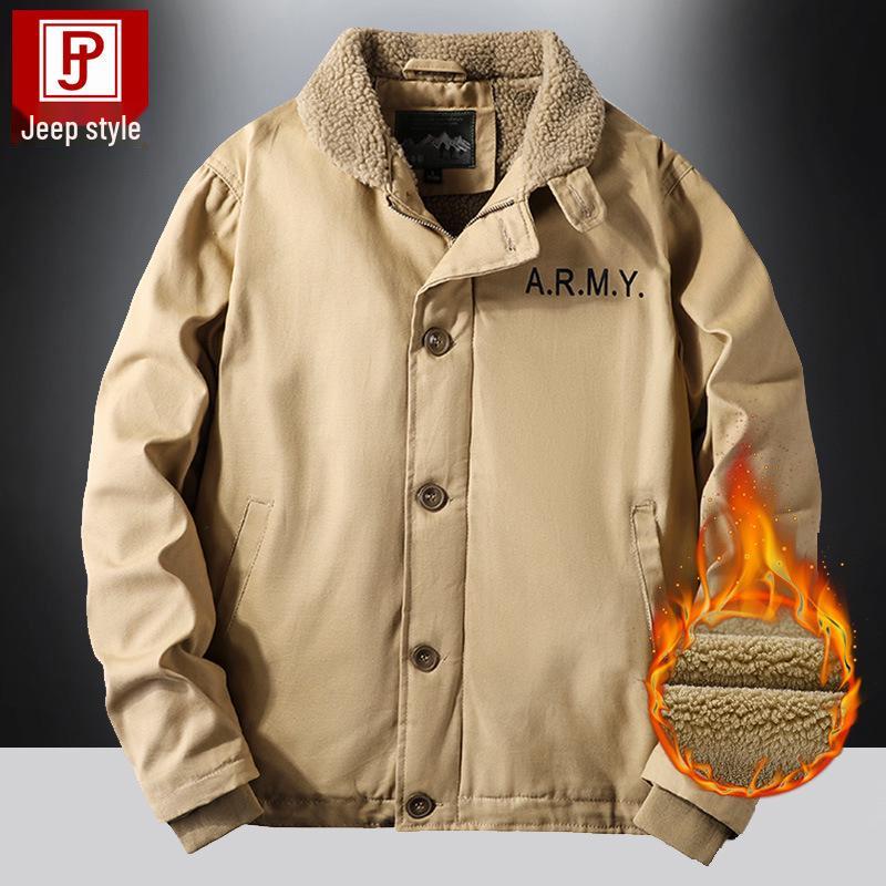 Ναυτικό Δερμάτινο Μπουφάν N1 - Ρετρό Στρατιωτικό Παλτό από Μαλλί Αρνιού για Φθινόπωρο/Χειμώνα, Πυκνωμένο με Βελούδινο Πτητικό Βαμβάκι.