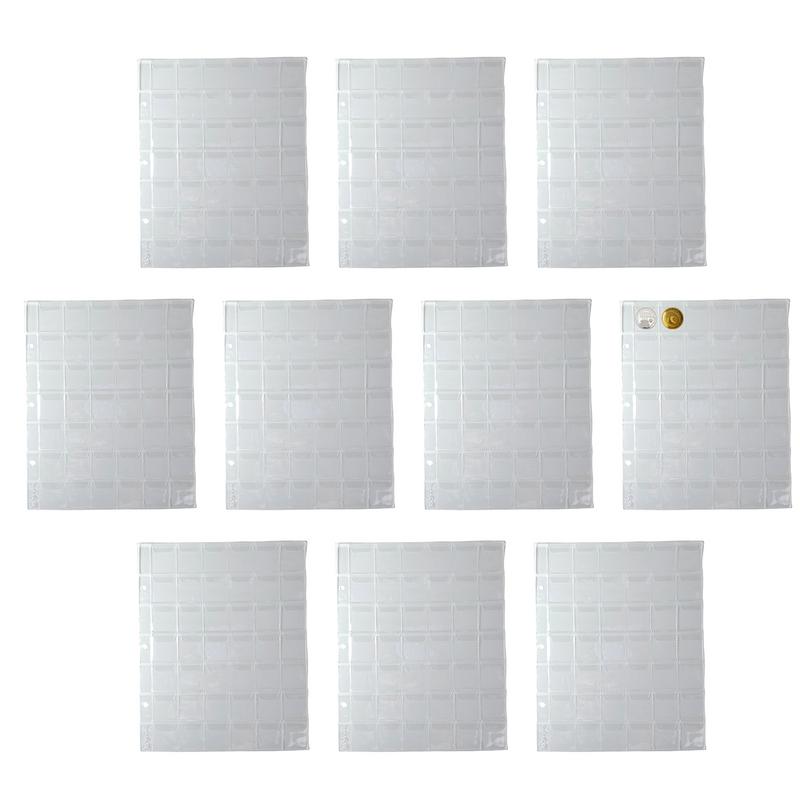 

Coin Holder Sleeves 42 Grid Commemorative Coin Inserts Binder Coin Collection Supplies With Metal Ring Position For Pennies United States