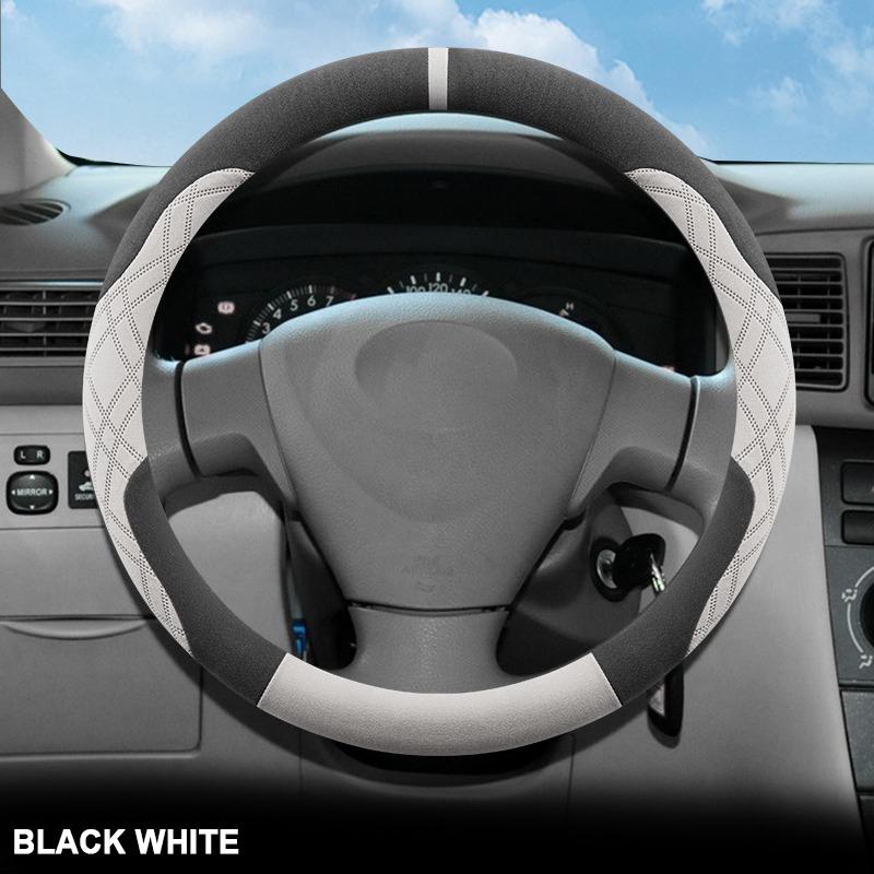 Suede Car Steering Wheel Cover Wrap for Toyota COROLLA EX 2004-2010 2012 2013 Toyota Corolla 2007-2026 Anti Slip Breathable