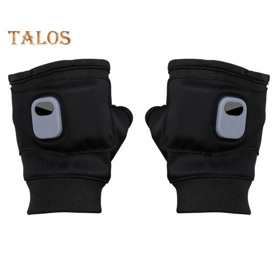 1 pár vyhřívaných rukavic bez prstů Rychlé zahřívání Trvalé teplo Nastavitelné dobíjecí elektrické vyhřívané jezdecké rukavice v plné barvě