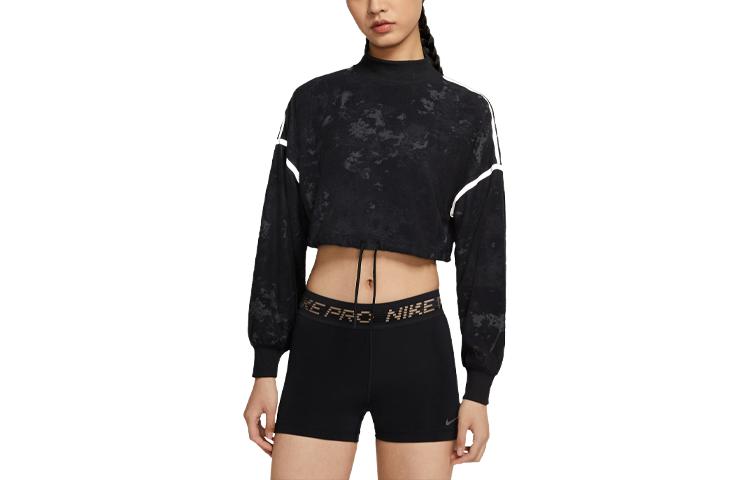 Nike Cropped Coats Women s Black/Dark Smoke Gray/Reflective Black Stand Collar Moderate CJ4908-010 S