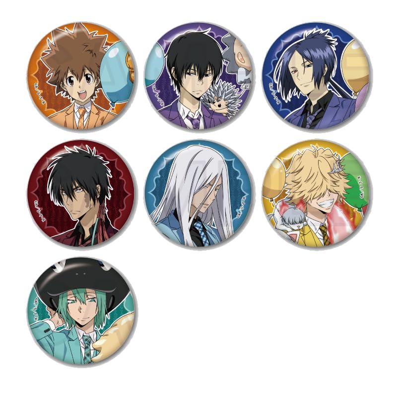 

Y Line Katekyo Hitman Торговые значки Животное Воздушный шар Коробка REBORN! увидеть. 57мм Жесть/Бумага 7 штук