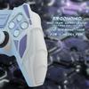 PlayVital PS5 Controller Silicone Mecha Rhino Shockproof Protective Easy Includes Thumb Grips and Compatible with Charging White and Light Purple