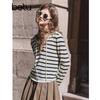 Betu Women's 2025 Spring Faux Two-Piece Color-Block Hooded Knit Sweater