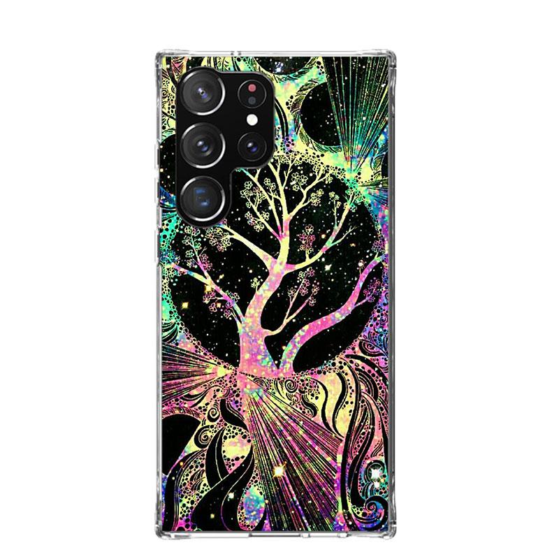 Mandala Sunflower Mandala Case Phone Cover for Samsung Galaxy S24 S25 Ultra S23 Plus S22 + S21 S20 FE S10 S25 Edge Trend Fundas