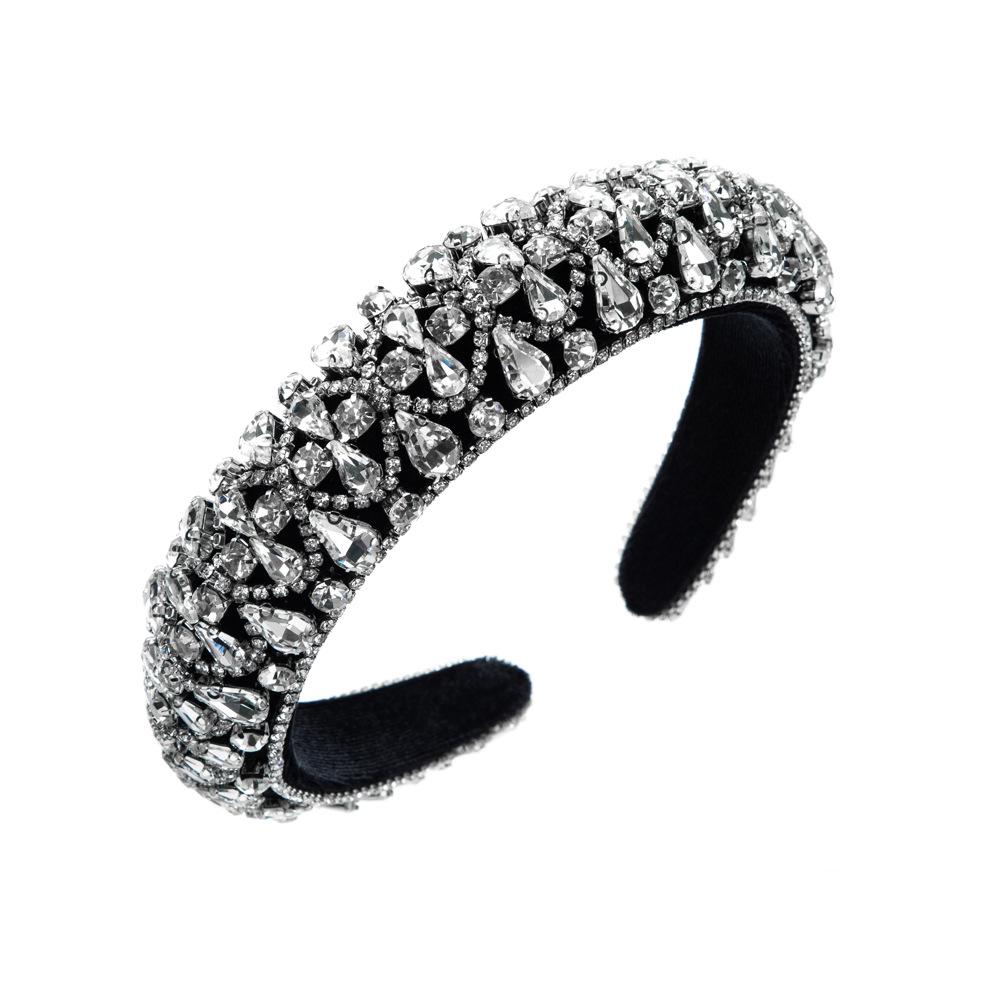 

New Ultra-bright Hairband - Versatile and Stylish Wide-brimmed Headband for Women, Suitable for High Forehead Hairstyles. срібний/білий